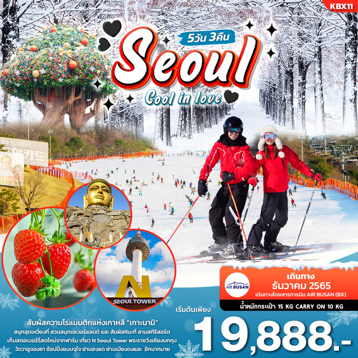 ทัวร์เกาหลี Seoul Cool in Love 5วัน 3คืน