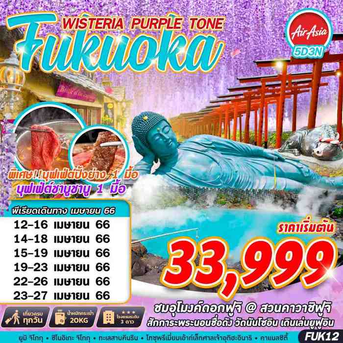 FUKUOKA WISTERIA PURPLE TONE 5วัน 3คืน