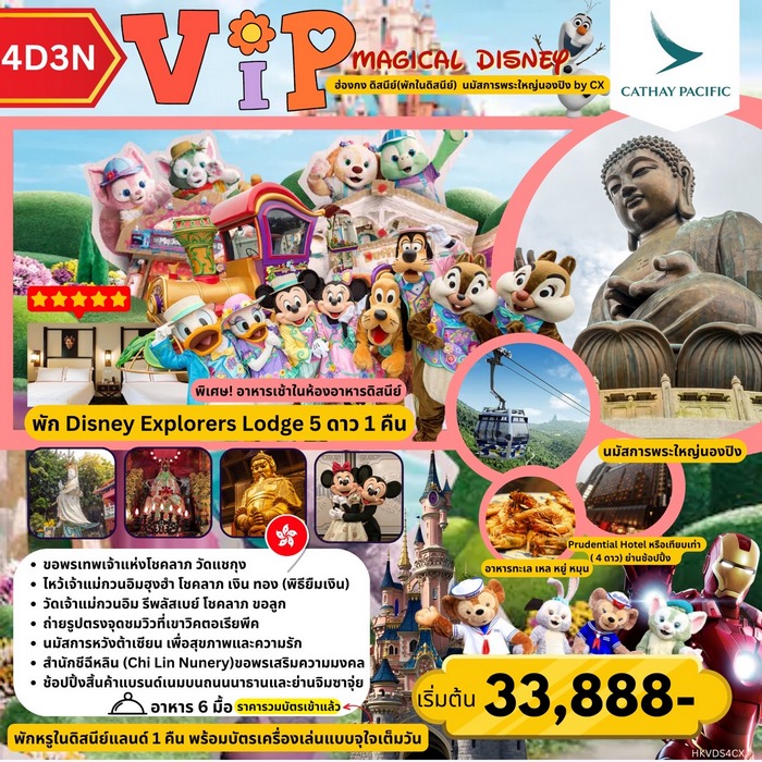 VIP MAGICAL DISNEY 4วัน 3คืน