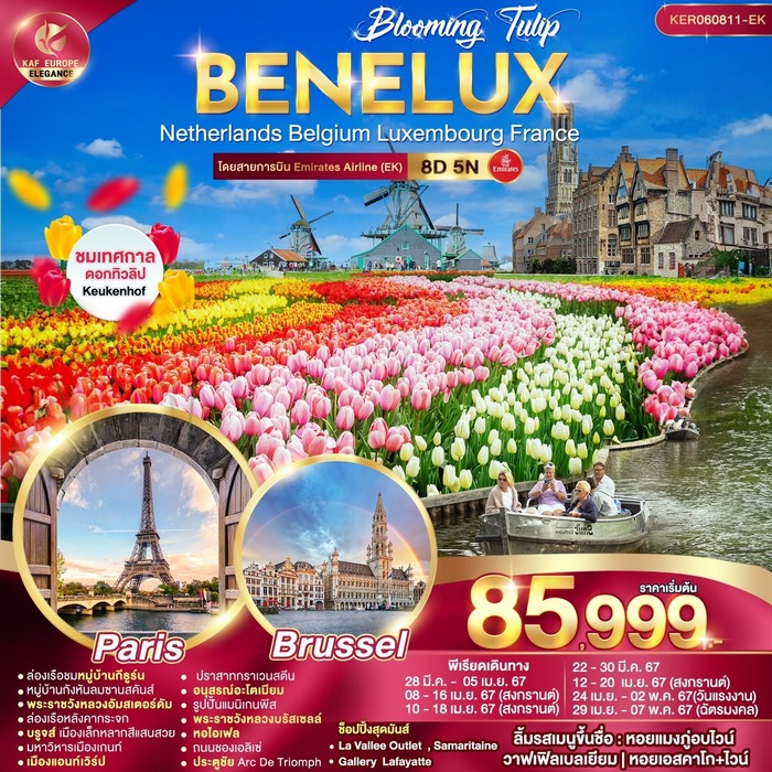 Netherland Belgium Luxembourg France 8วัน 5คืน