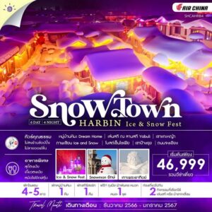 ทัวร์ฮาร์บิน หมู่บ้านหิมะ ICE AND SNOW FESTIVAL 6วัน 4คืน