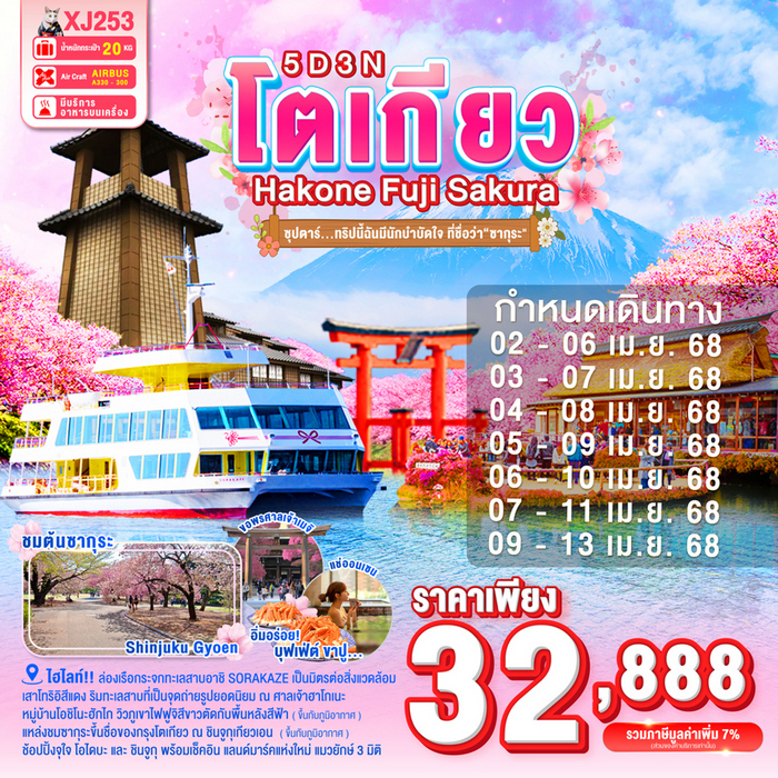ทัวร์โตเกียว ทริปนี้ฉันมีนักบำบัดใจ ที่ชื่อว่า ซากุระ 5วัน 3คืน
