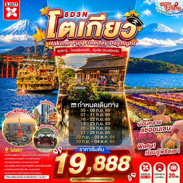 ทัวร์โตเกียว โจรสลัดจัดให้…คุ้มจัด ประหยัดจริง 5วัน 3คืน